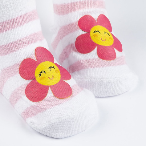 SOXO chaussettes bébé colorées avec fleur  