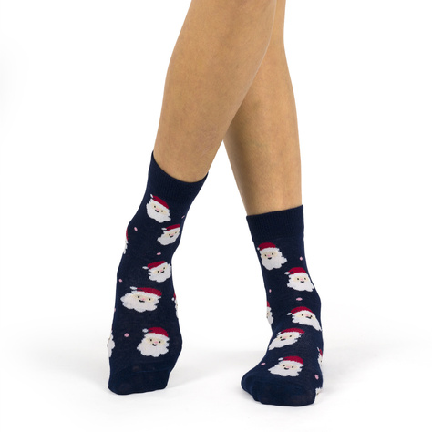 Set 4x Soxo chaussettes femmes | Maison de Noël | Cadeau pour elle | Père Noël | chaussettes joviales colorées