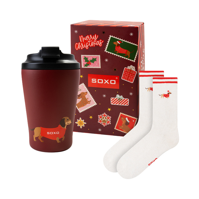 Coffret Chaussettes Teckel + Mug Isotherme