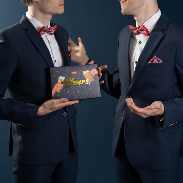 Ensemble de chaussettes pour hommes SOXO Cheers – 2 paires et un ouvre-bouteille