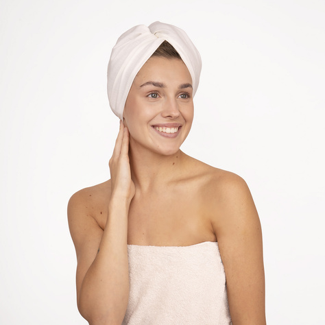 MOMO WAY turban de bain blanc | serviette de bain 