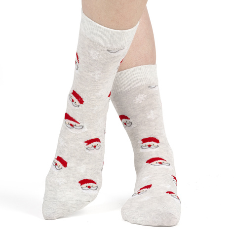 Set 4x SOXO GOOD STUFF chaussettes colorées pour femmes Cadeau de Noël jovial | Père Noël | gâteau au pain d'épices