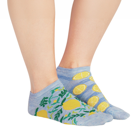 SOXO chaussettes colorées pour femmes coton non assorti citrons