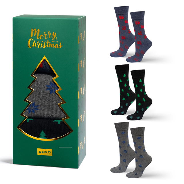 Chaussettes Homme SOXO de Noël - 3 paires
