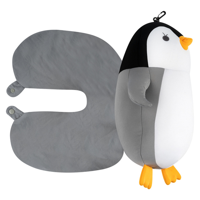 Coussin de voyage multifonctionnel pingouin | Rogal | oreiller de cou 