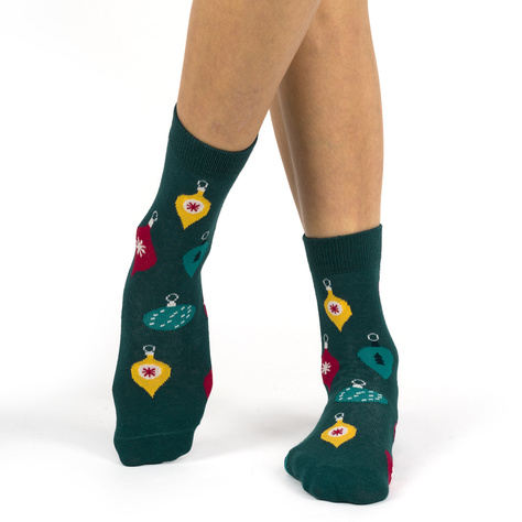 Set 4x Soxo chaussettes femmes | Maison de Noël | Cadeau pour elle | Père Noël | chaussettes joviales colorées