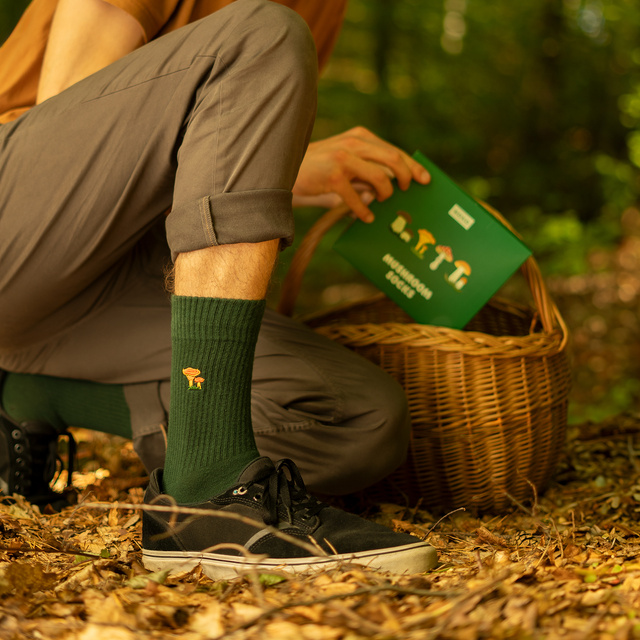 Lot de 4x chaussettes à champignons SOXO pour hommes dans un paquet édition premium