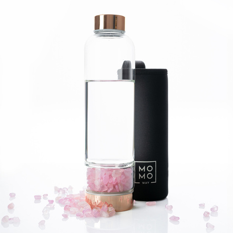 Bouteille d'eau en quartz rose 450mL 