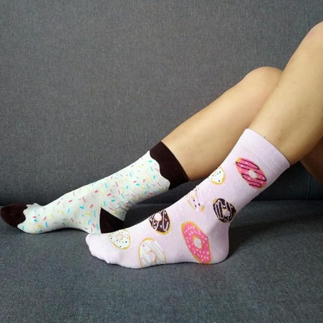 Chaussettes pour femmes SOXO GOOD STUFF donut dans une boîte