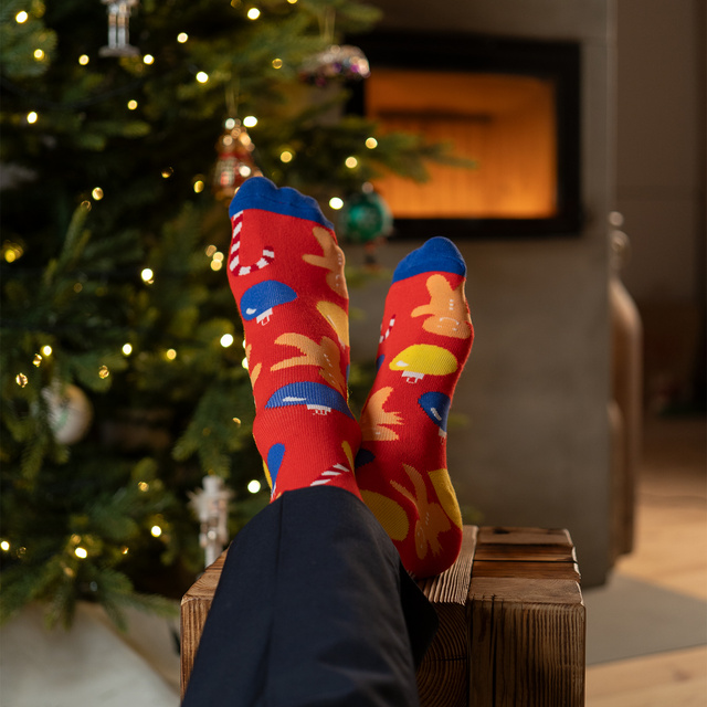 Lot de 2 chaussettes colorées SOXO GOOD STUFF pour homme Noël rigolo