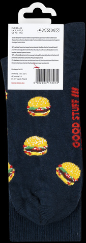 SOXO GOOD STUFF chaussettes colorées pour hommes pas de hamburger en paire