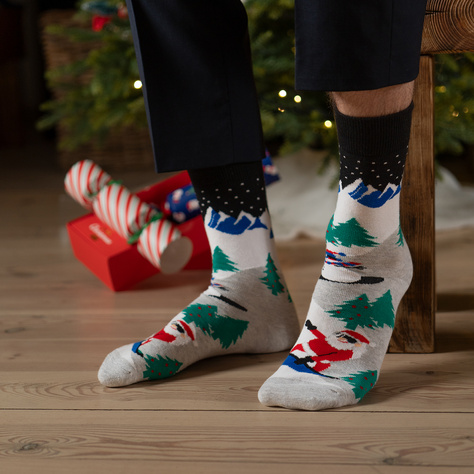 Chaussettes de Noël pour hommes et femmes Soxo dans un emballage