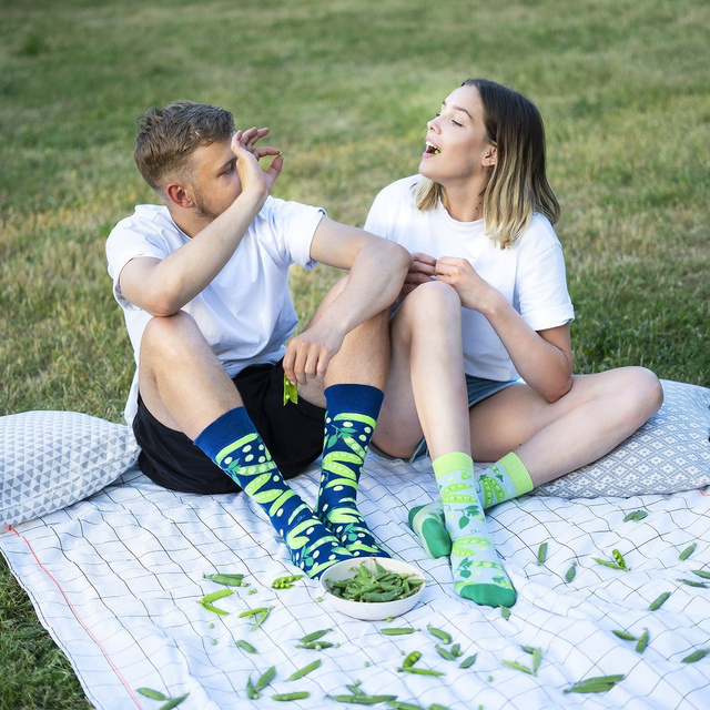 Chaussettes drôles SOXO GOOD STUFF - pois en boîte