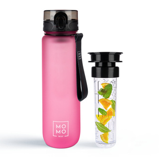 MOMO WAY Bouteille d'eau rose foncé | idéale pour les voyages BPA free | Tritan