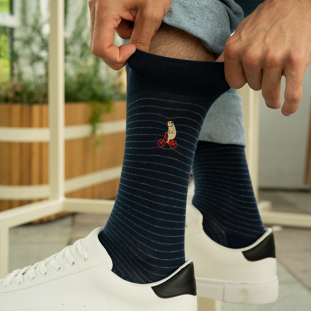 Chaussettes cyclistes capybara SOXO pour hommes - 2 