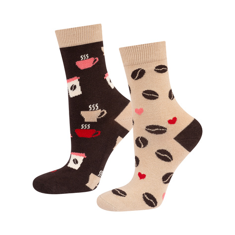 Lot de 5 chaussettes colorées pour femmes SOXO avec pizza