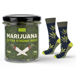 Chaussettes colorées pour hommes SOXO GOOD STUFF marijuana