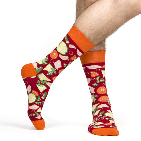 Chaussettes pour hommes | Soupe minestrone SOXO GOOD STUFF femme en conserve | coloré | drôle | idée cadeau pour elle | pour lui unisexe