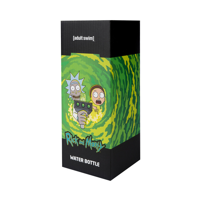Bouteille d'eau 0.6L noire | durable et pratique | Rick and Morty