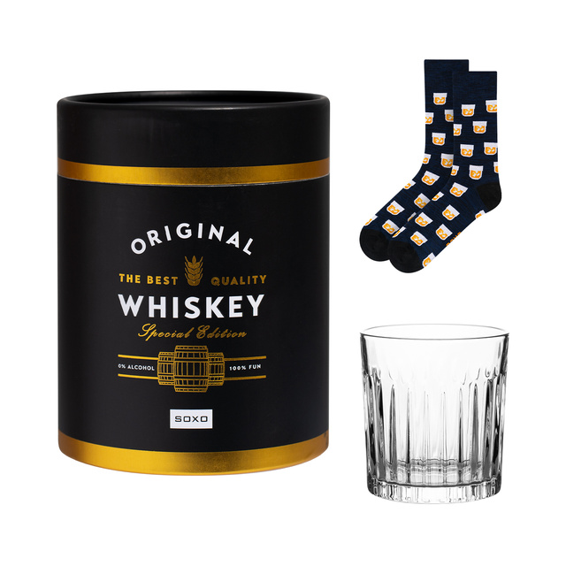 Chaussettes homme SOXO Whiskey dans un verre