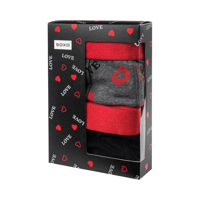 Lot de 2x boxers SOXO pour un cadeau pour lui en coton