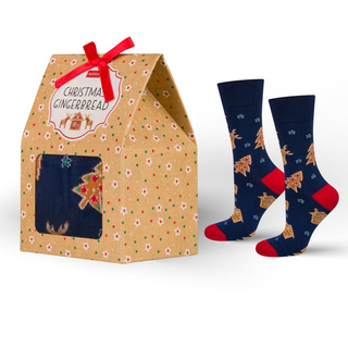 Chaussettes colorées en coton SOXO | Pains d'épice enrobés de chocolat | cadeau pour lui | cadeau de Noël