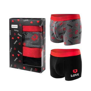 Lot de 2x boxers SOXO pour un cadeau pour lui en coton