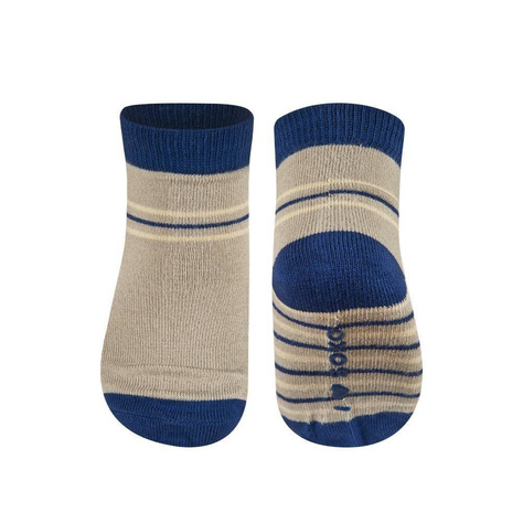 Chaussettes bébé beige SOXO avec modal rayé 