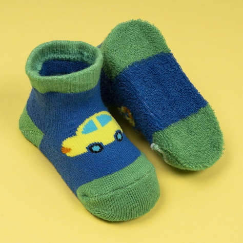 Lot de 3x chaussettes bébé colorées en éponge SOXO 