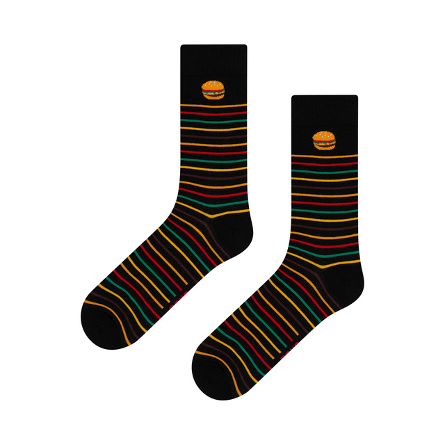 Chaussettes Carte d'anniversaire Burger 2 Paires