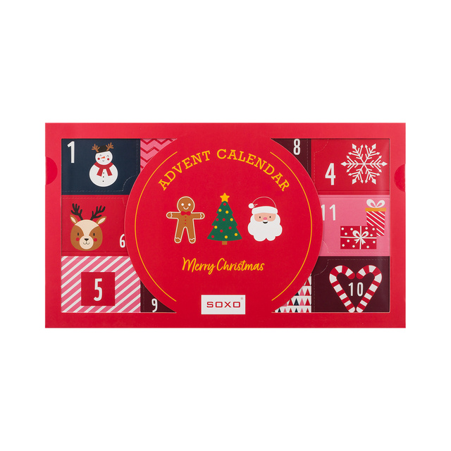 Calendrier de l'Avent | idée cadeau pour elle | le jour de la saint nicolas | Lot de 6 chaussettes SOXO pour femme