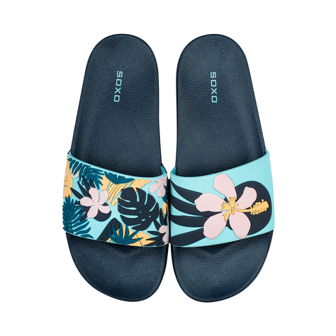 Tongs de plage SOXO Premium pour femmes et hommes, en caoutchouc, à motif floral, idéales pour les vacances d'été et la piscine