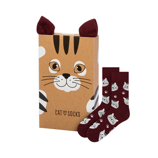 Chaussettes pour femmes | SOXO pour hommes | Chaton dans une boîte | idée cadeau amusante | Unisexe