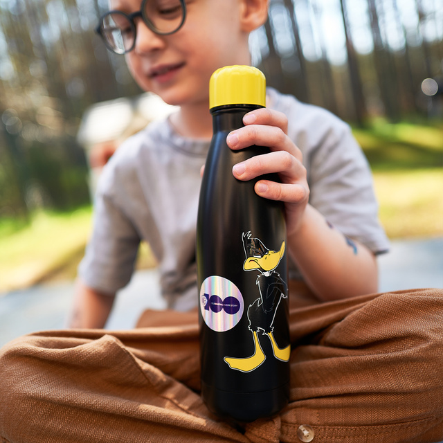 Bouteille thermique 500mL noire | durable et pratique | Warner Bros | Daffy