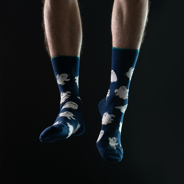 Chaussettes pour hommes SOXO fantôme et yeux