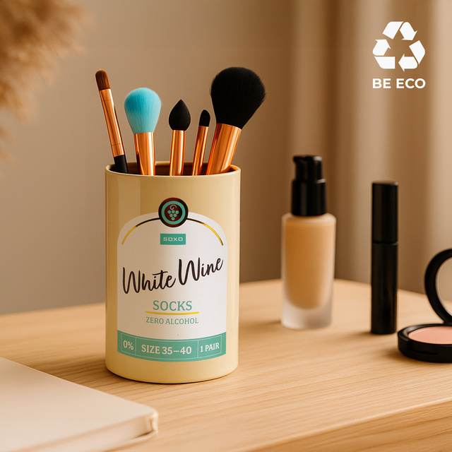 Chaussettes pour femmes SOXO GOOD STUFF drôles de White Wine dans une bouteille cadeau