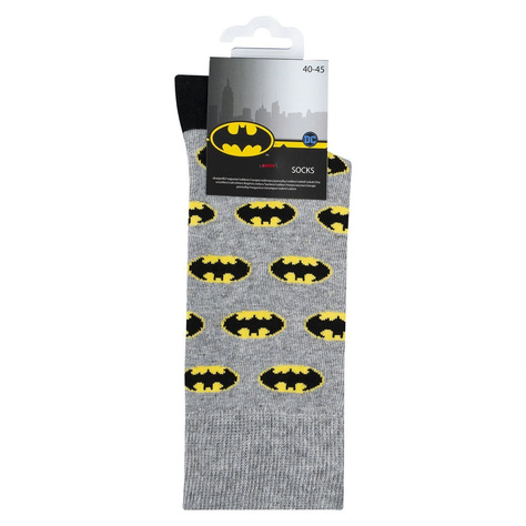 Chaussettes homme grises SOXO GOOD STUFF Batman DC Comics | pour cadeau