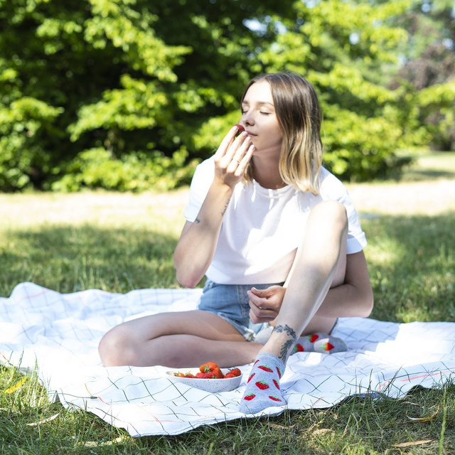 SOXO GOOD STUFF dames pieds colorés fraise amusante