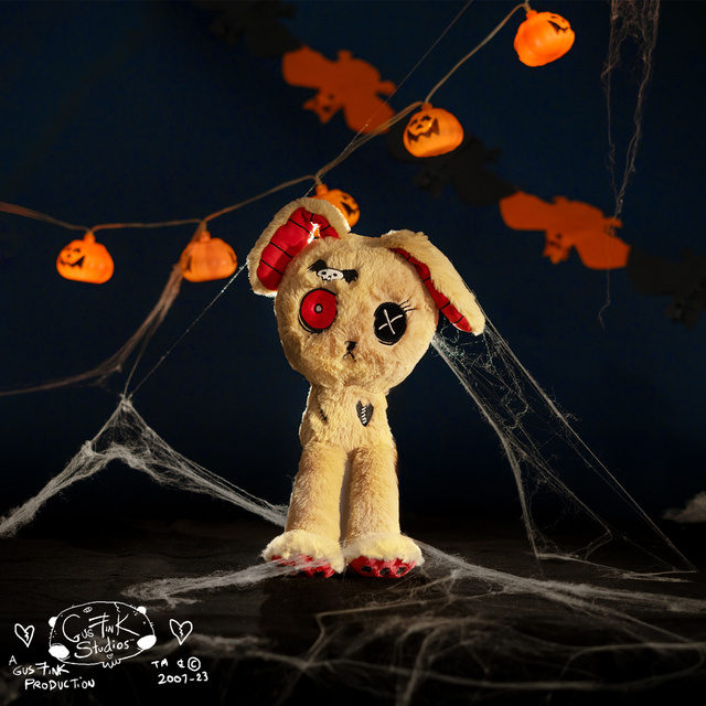 Mascotte de chat beige Gus Fink Numb x Bunny