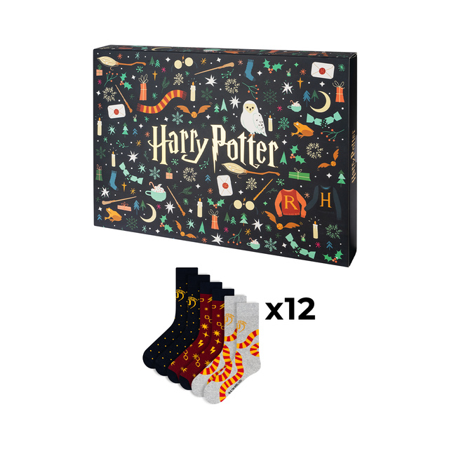 Calendrier de l’Avent avec Chaussettes Harry Potter 12-Pack