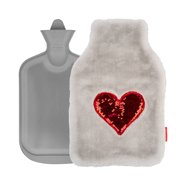 Bouillotte cœur SOXO gris 1,8 L