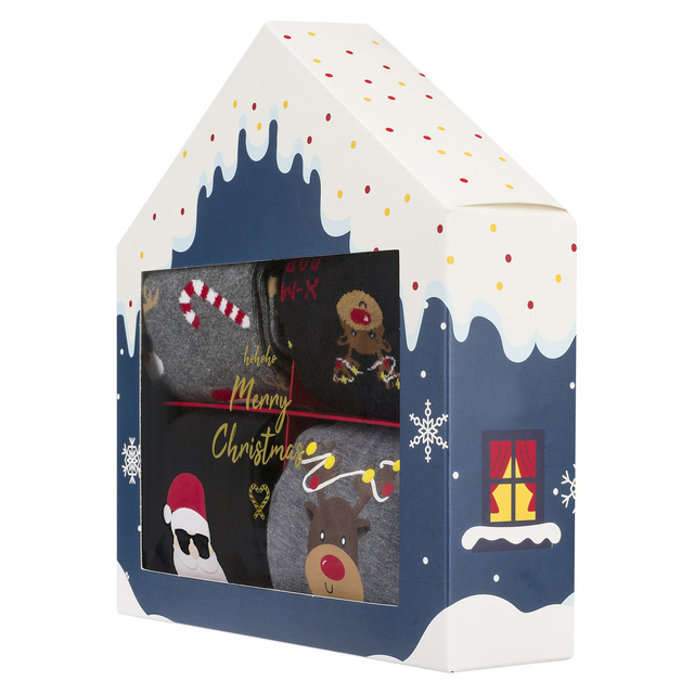 Coffret cadeau homme Soxo | 2x Chaussettes de Noël | 2x caleçons de Noël | cadeau pour le Père Noël | pour lui | Ensemble amusant