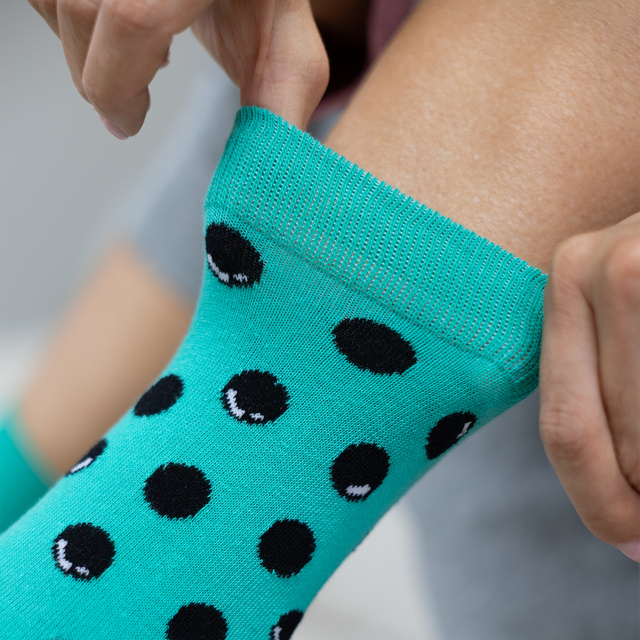 Chaussettes Bubble Tea turquoise de Soxo pour hommes - 2 paires