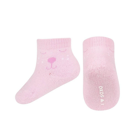 Chaussettes bébé rose SOXO smiley | sourires