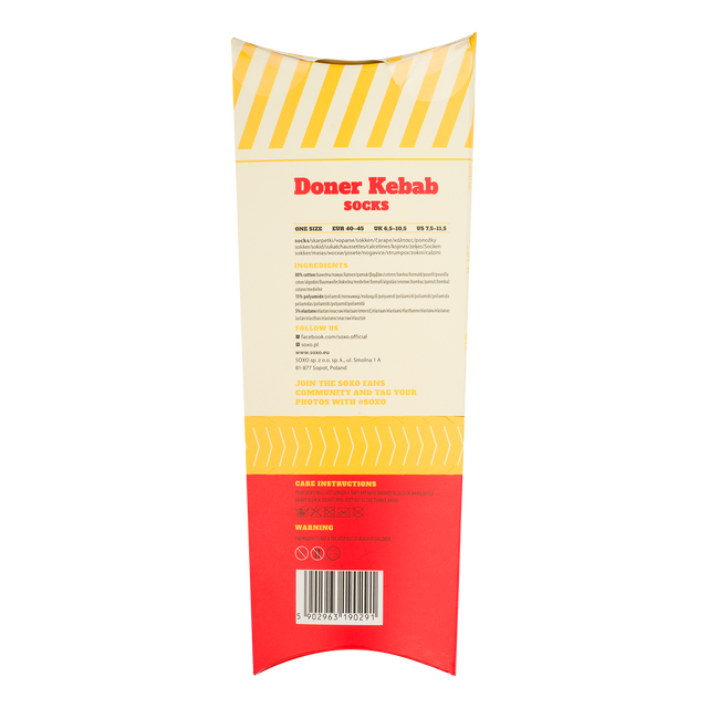 Chaussettes enveloppantes SOXO pour hommes en paquet de 2 paires