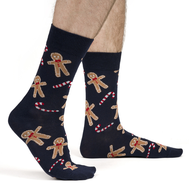 Set 4x chaussettes colorées pour hommes SOXO GOOD STUFF joyeux Noël cadeau chaussettes en coton
