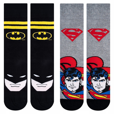 Lot de 2 chaussettes colorées SOXO GOOD STUFF pour homme Batman et Superman DC Comics