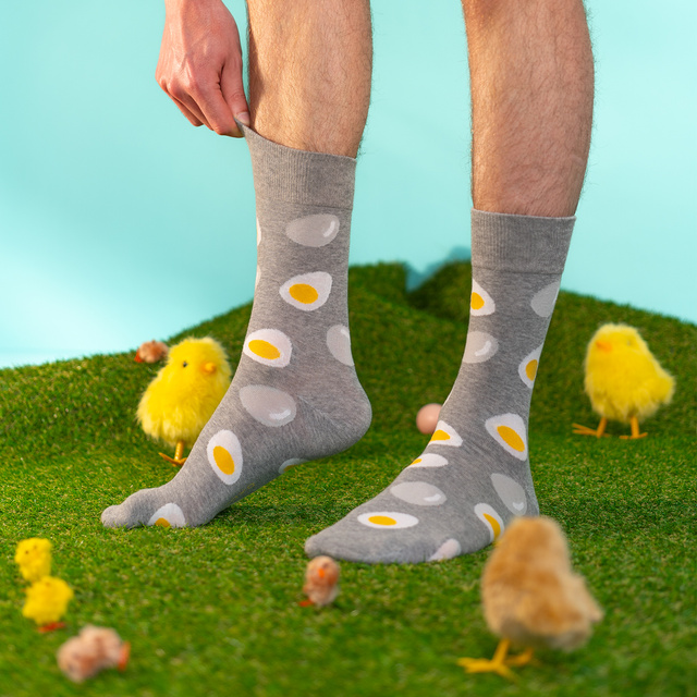 Paquet de chaussettes homme SOXO avec œuf et coq - 2 paires