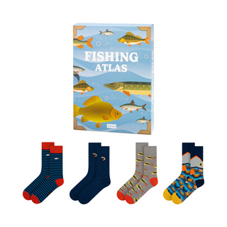 Chaussettes Hommes Colorées SOXO Atlas de Pêche - 4 Paires