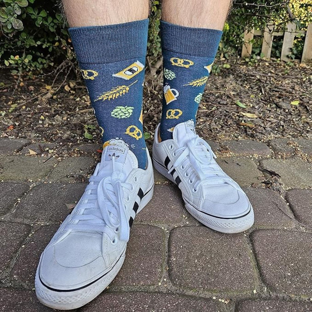 Chaussettes colorées pour hommes SOXO GOOD STUFF, bière brune amusante, fumées en canette